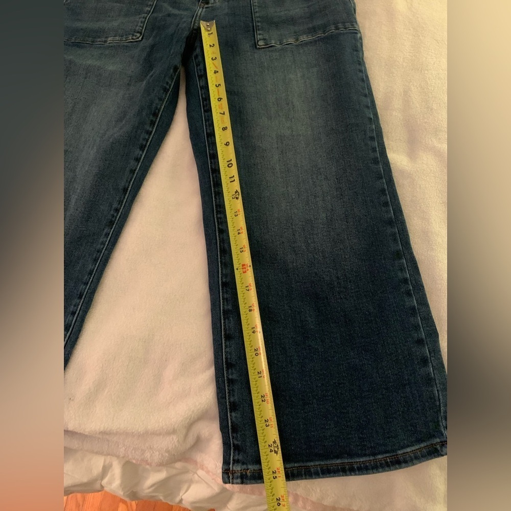 Kan Can Selene Mid Rise Crop Wide Leg Jeans - Picture 14 of 15